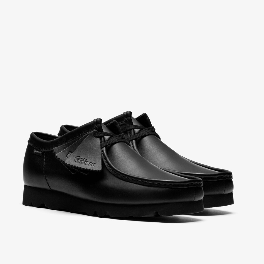 wallabee gore-tex - zwartzwart leer
