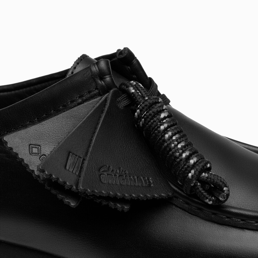 wallabee gore-tex - zwartzwart leer