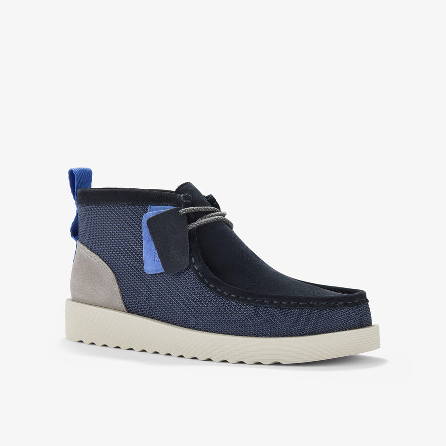 wallabee ftr2 laars - marineblauwe combinatie