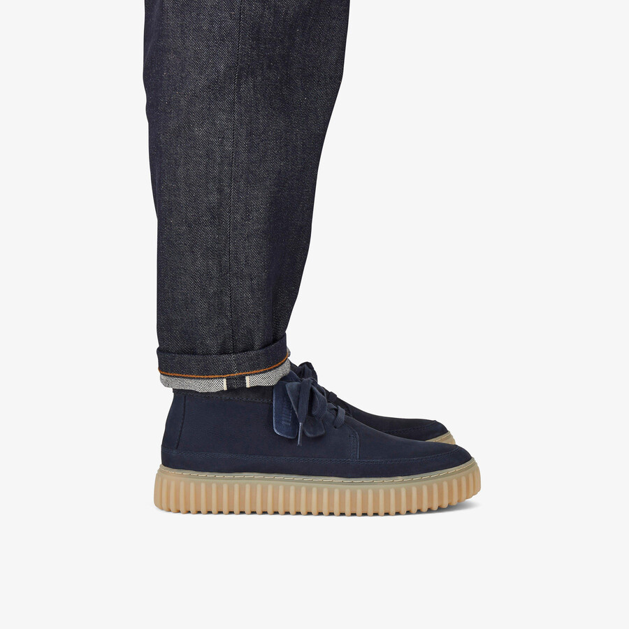 torhill lace hi - marineblauwe nubuck