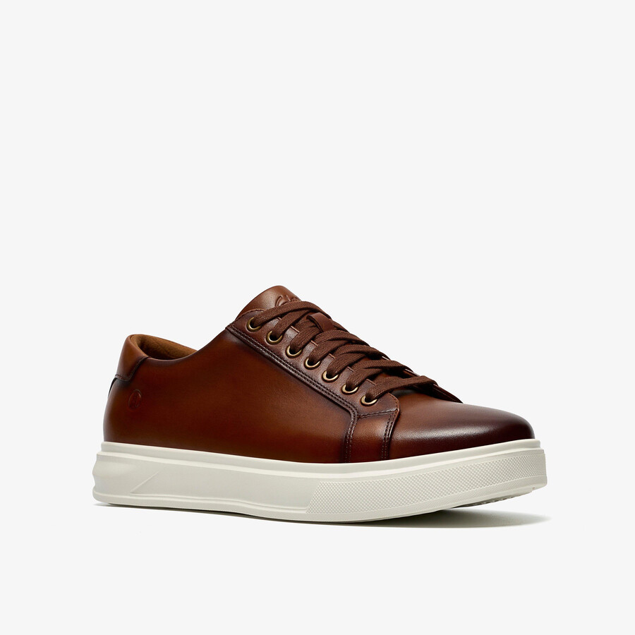 goswell stropdas - bruin leer
