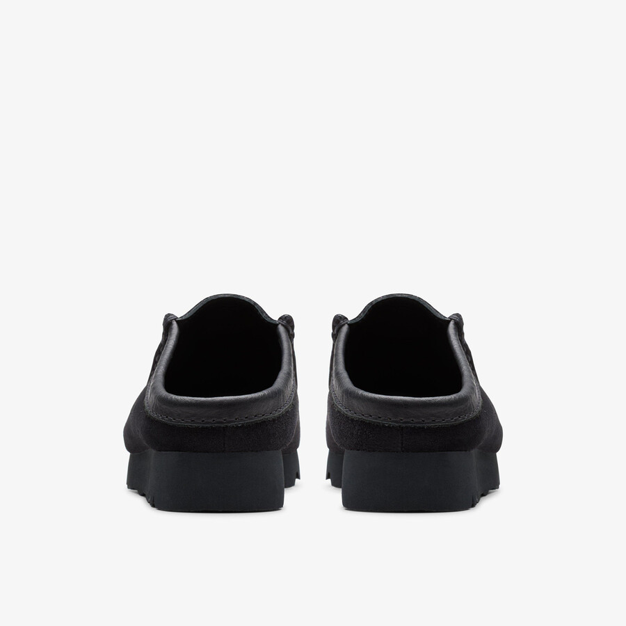 wallabee slip - zwart suède