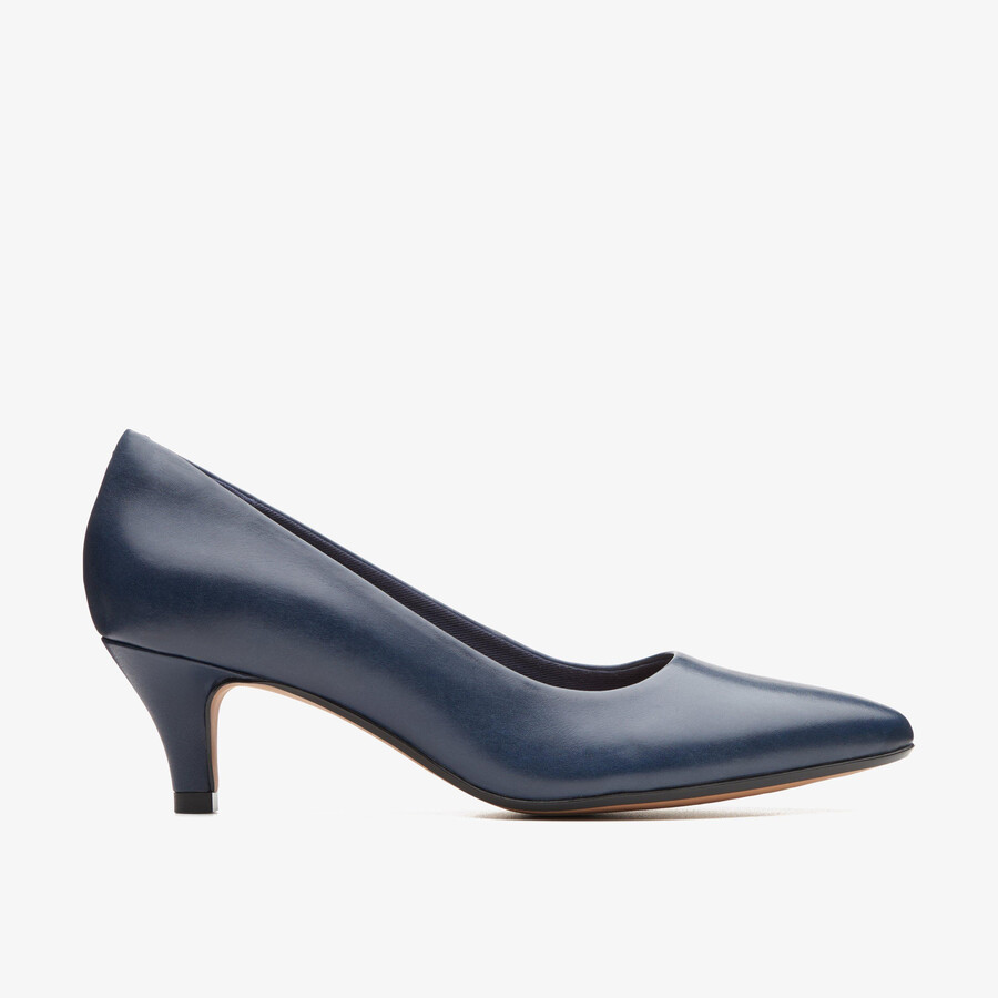 linvale jerica - marineblauw leer