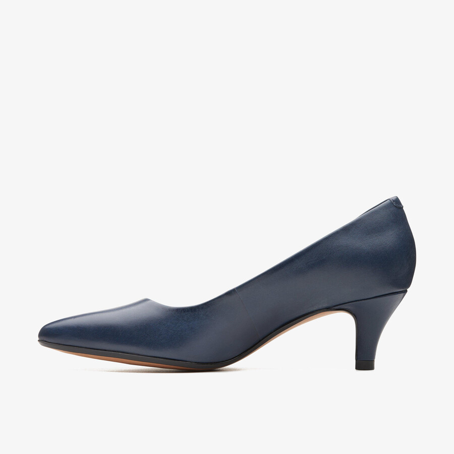 linvale jerica - marineblauw leer