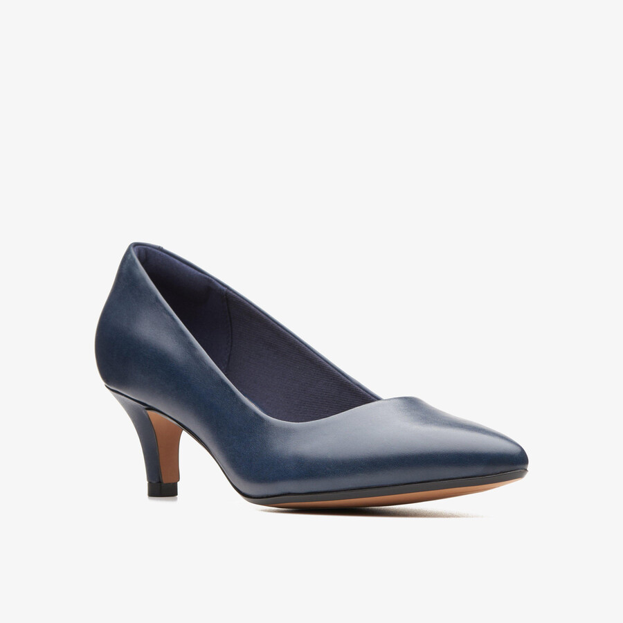 linvale jerica - marineblauw leer