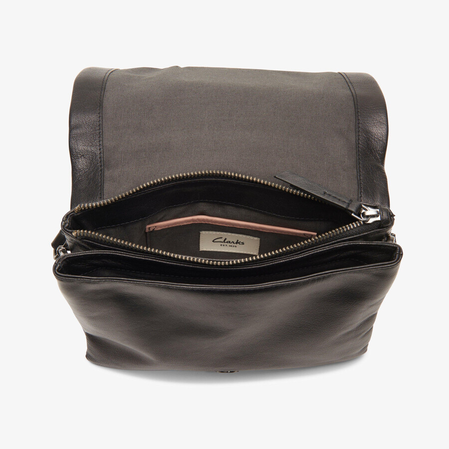 treen medium - zwart leer
