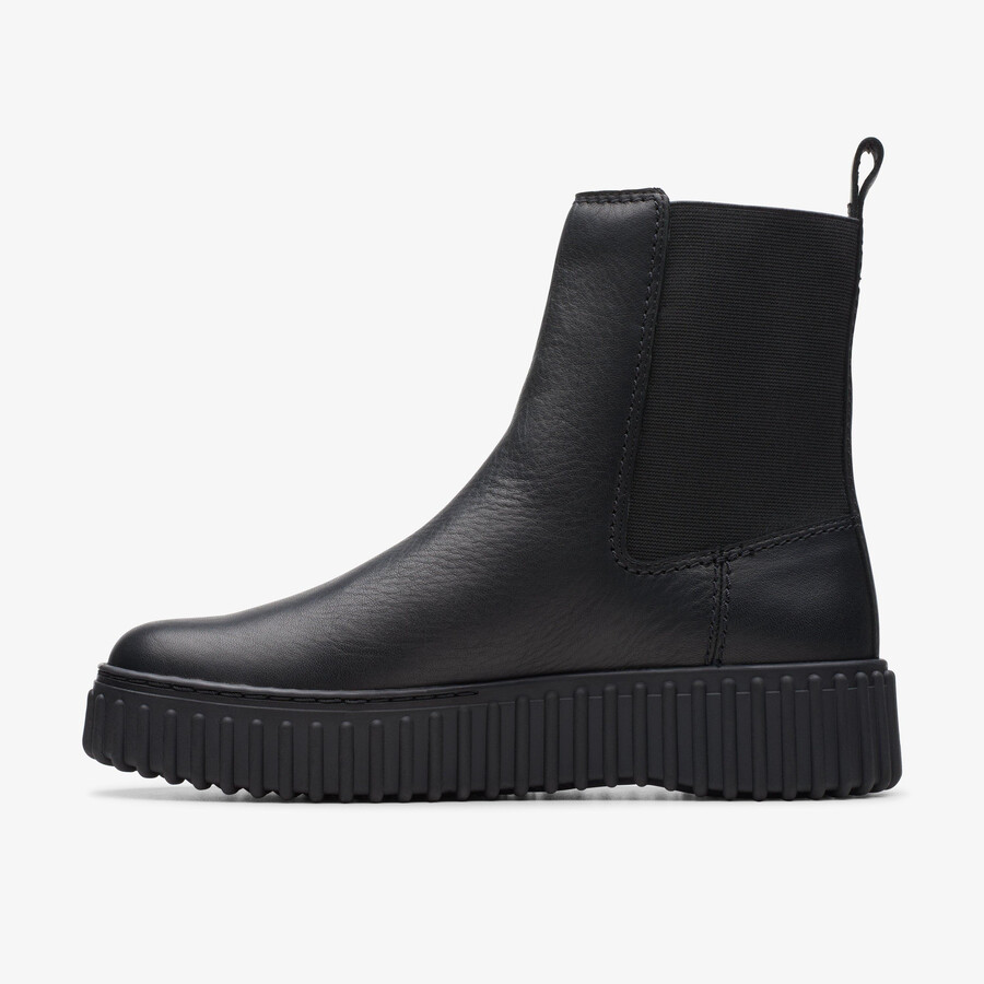 torhill maple enkelboot - zwart leer