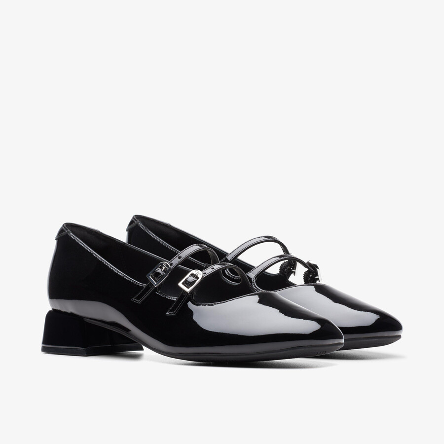 daiss 30 shine - zwart lakleer