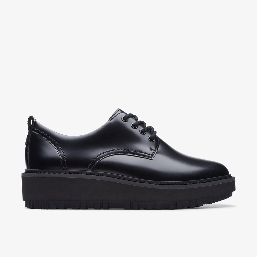 orianna w derby - zwart leer