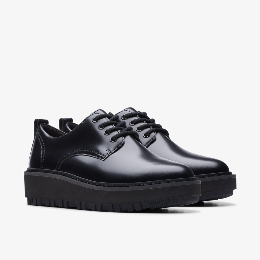 orianna w derby - zwart leer