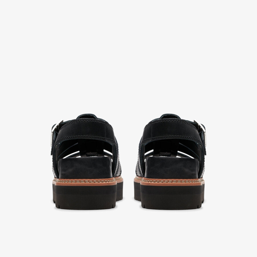 orianna twist - zwart leer