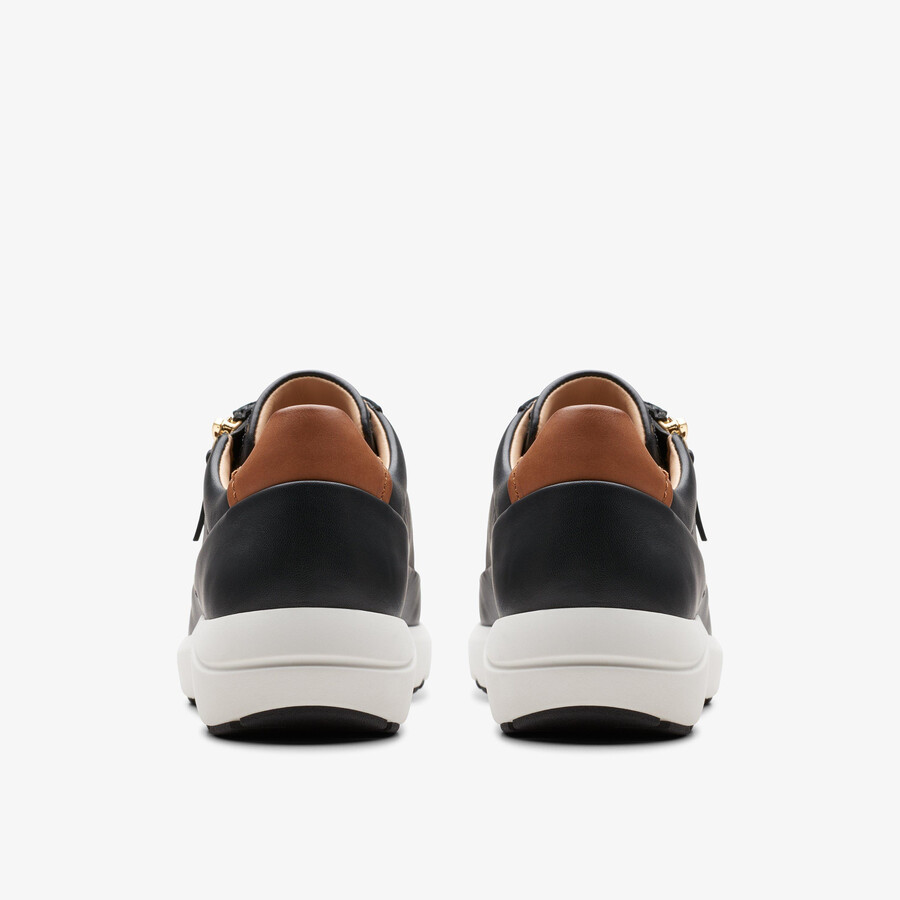 tivoli zip - zwart leer