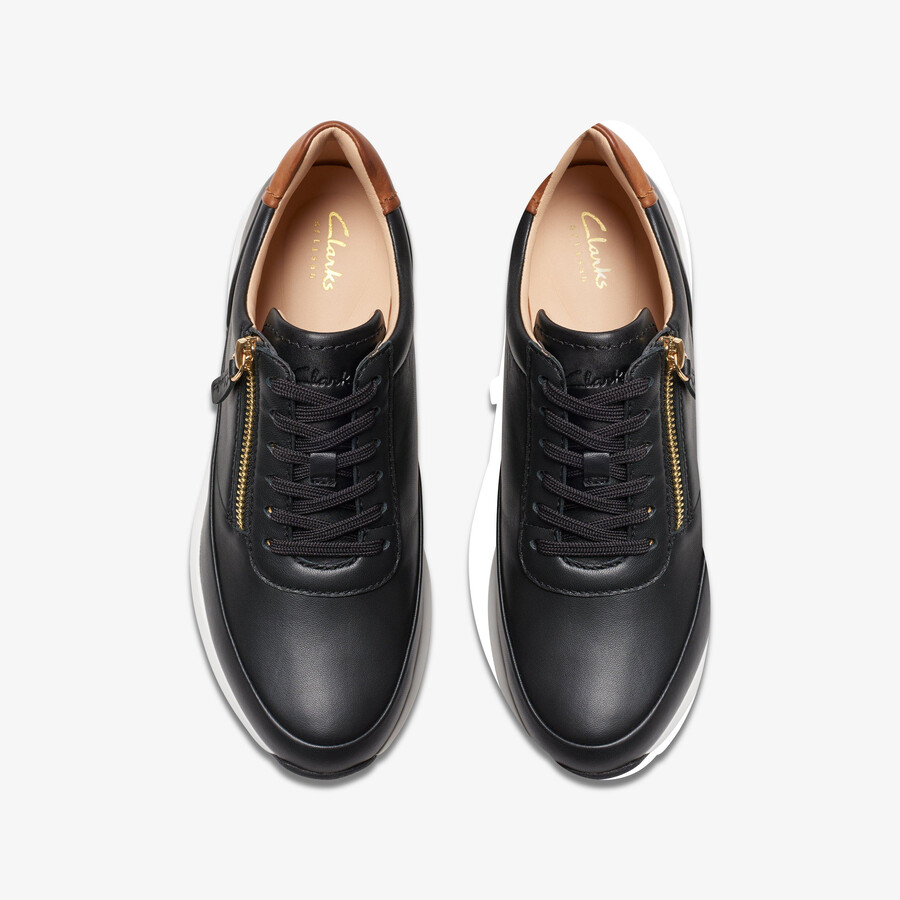 tivoli zip - zwart leer