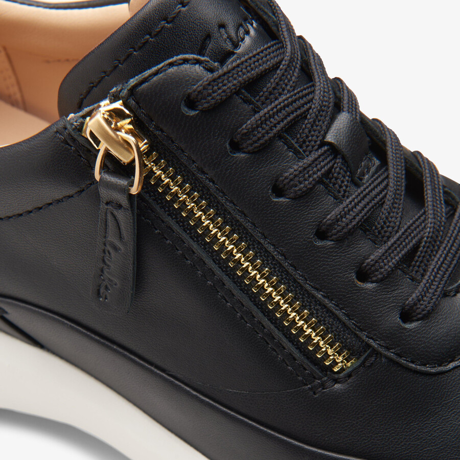 tivoli zip - zwart leer