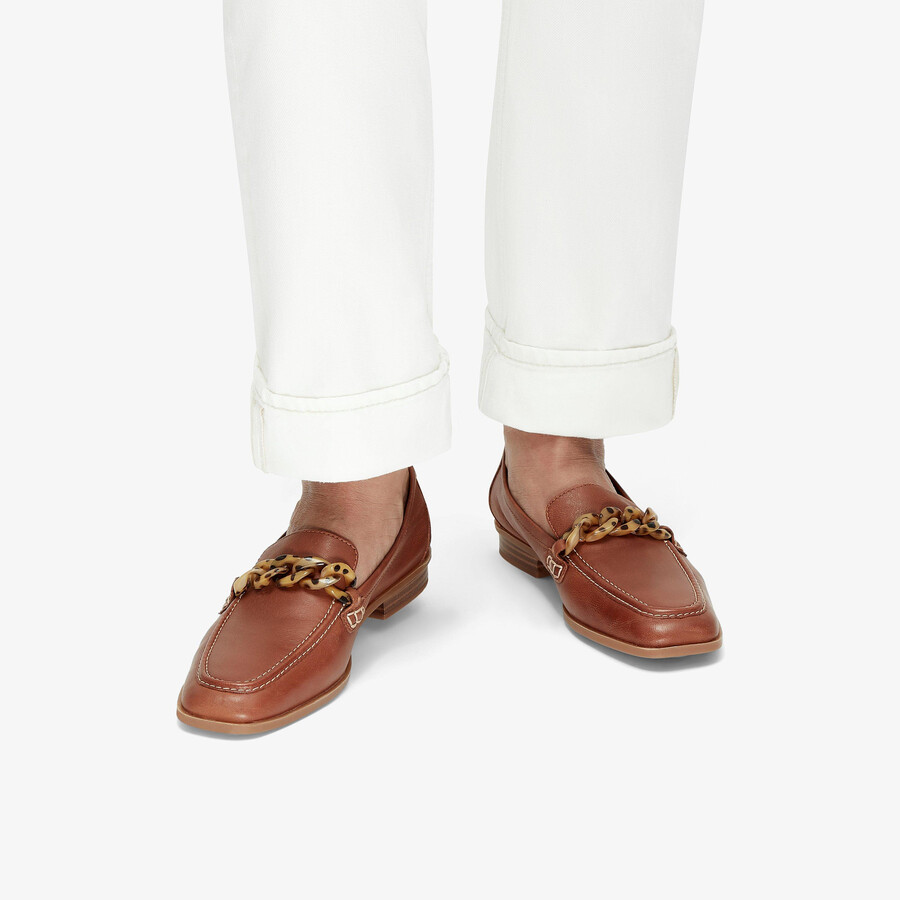sarafyna iris loafer - bruin leer