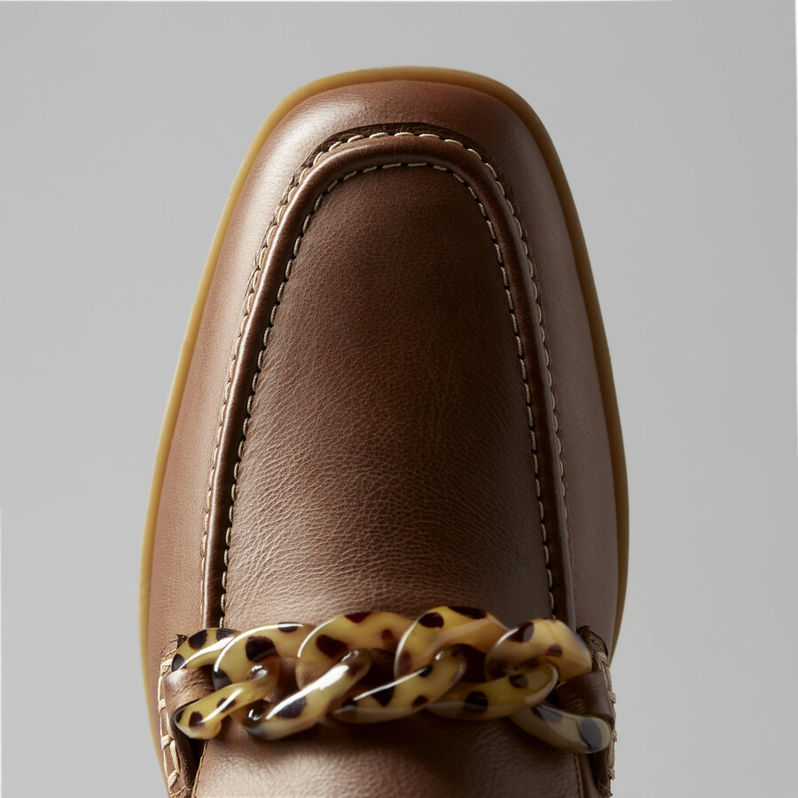 sarafyna iris loafer - bruin leer