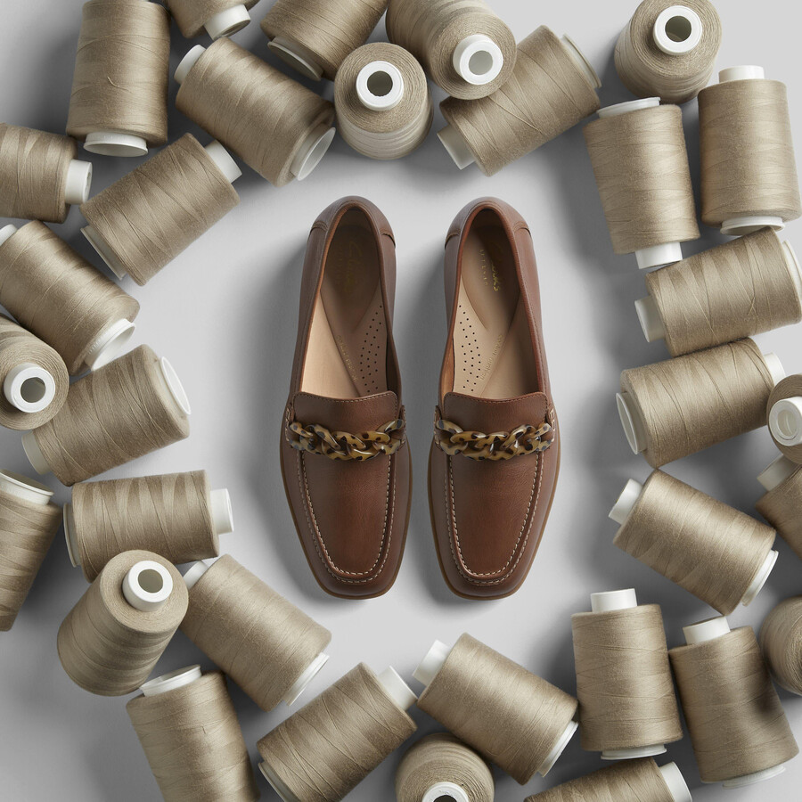 sarafyna iris loafer - bruin leer