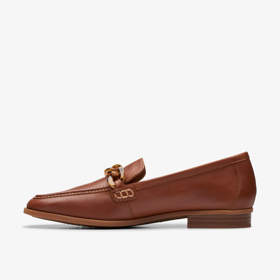 sarafyna iris loafer - bruin leer