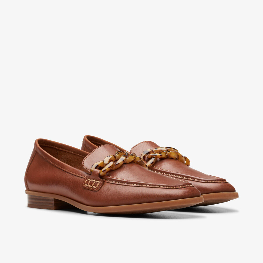 sarafyna iris loafer - bruin leer