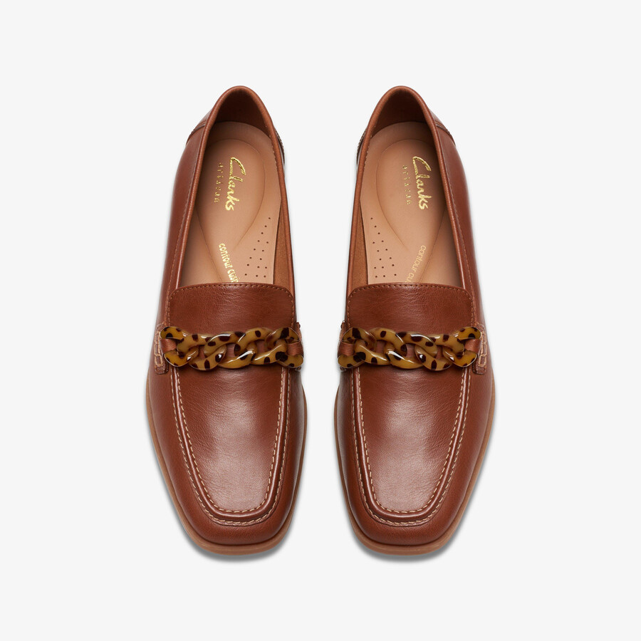 sarafyna iris loafer - bruin leer