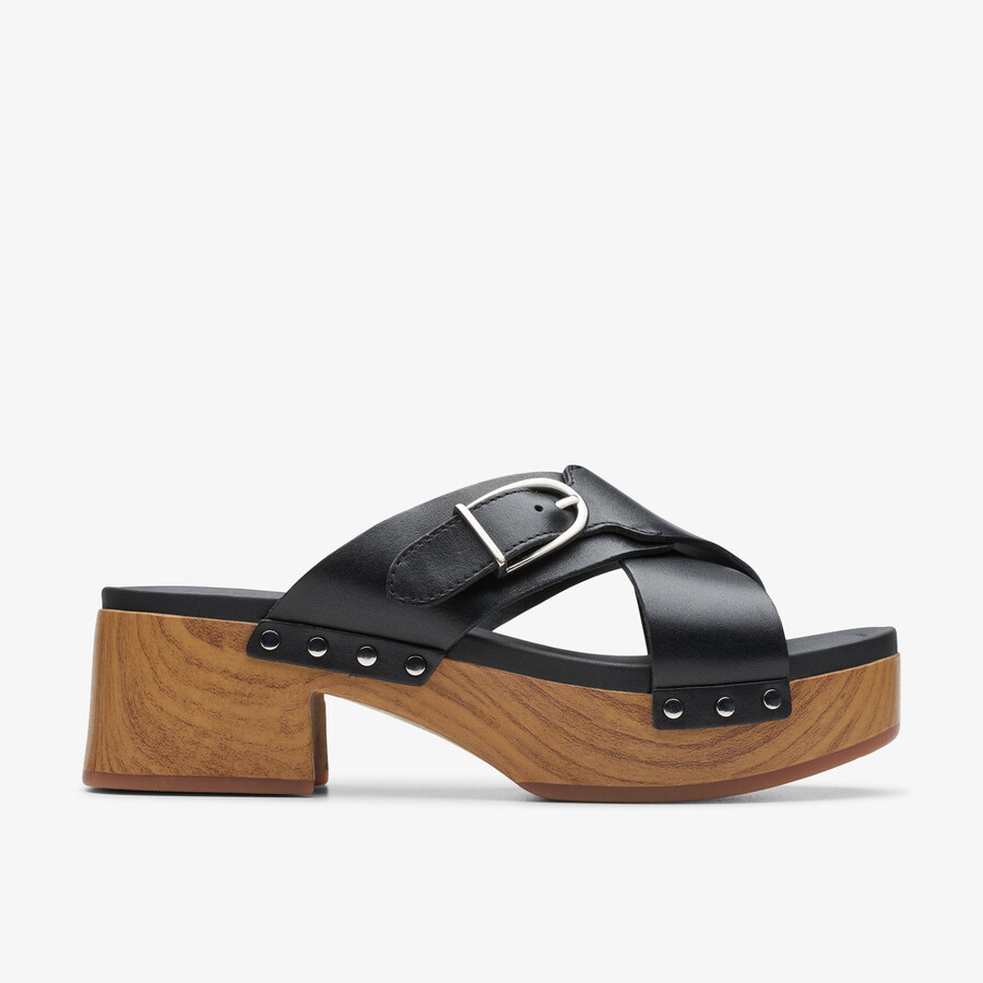 sivanne walk - zwart leer