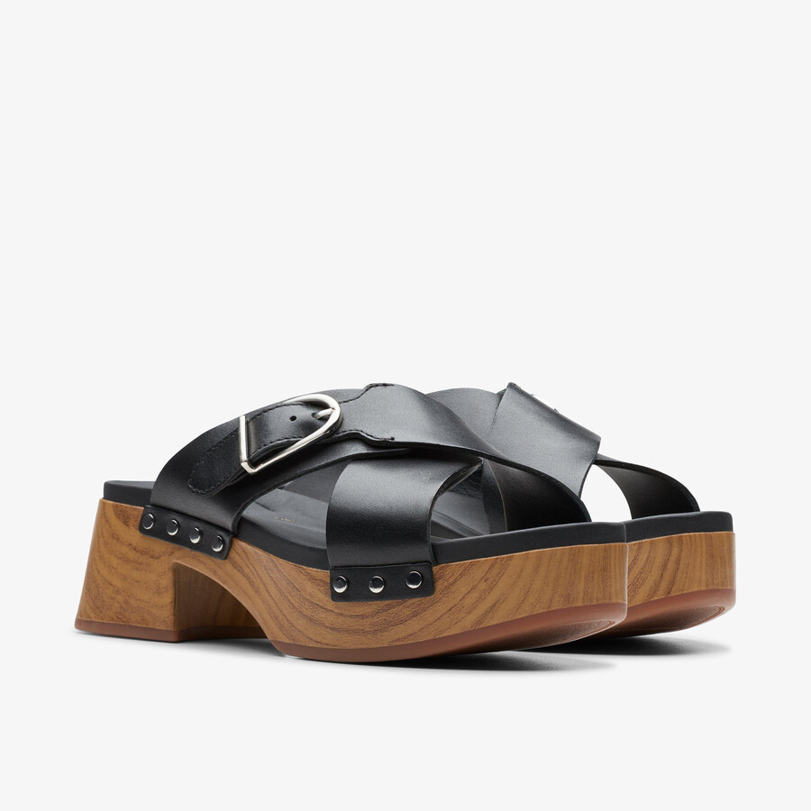 sivanne walk - zwart leer