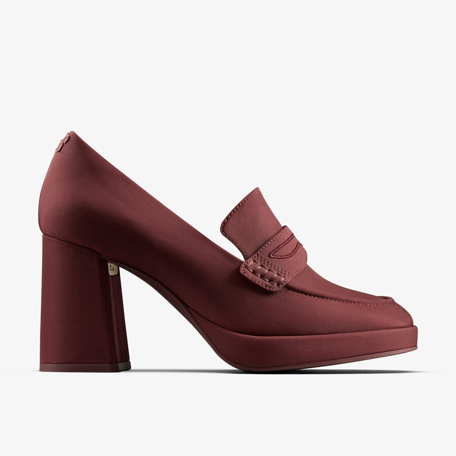 martine rose loafer 2 - oxblood textiel
