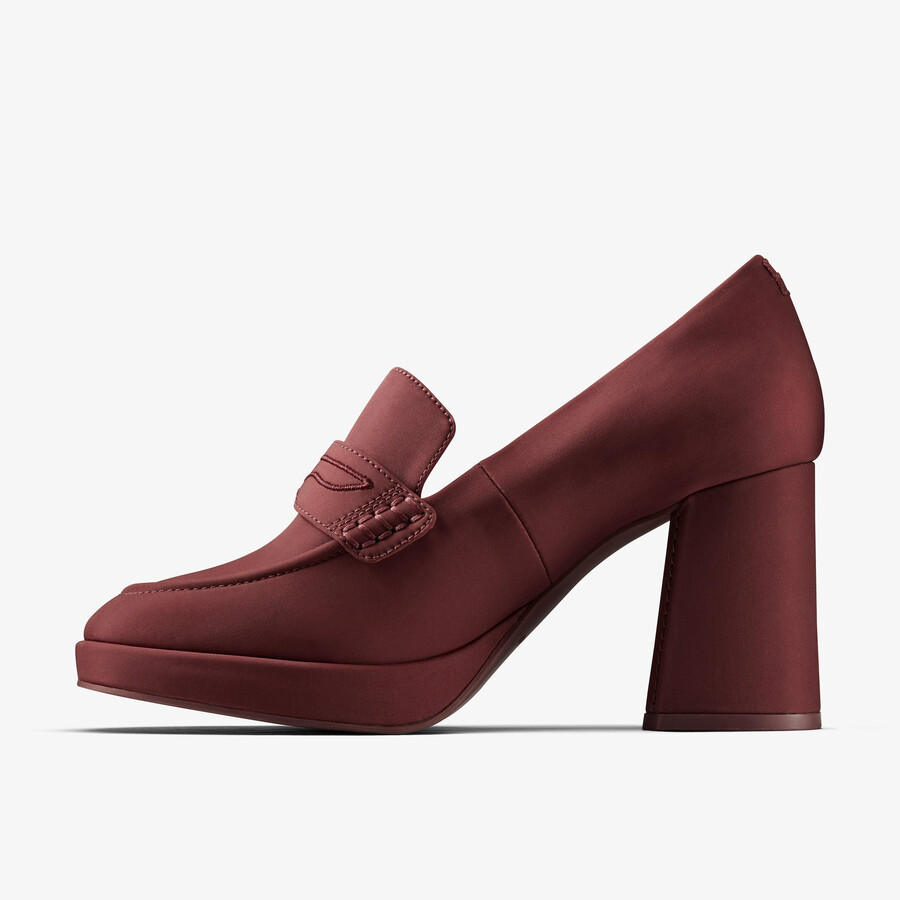 martine rose loafer 2 - oxblood textiel