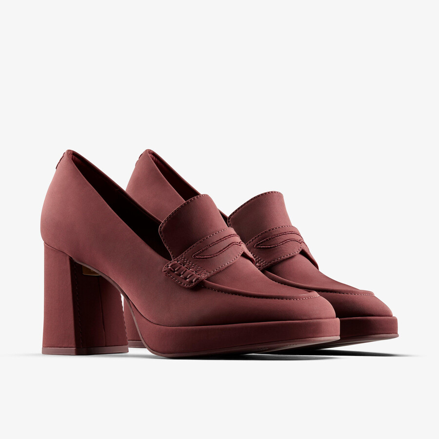 martine rose loafer 2 - oxblood textiel