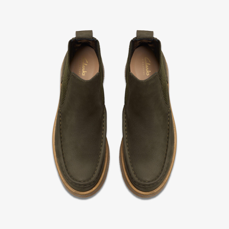 linoso top enkellaarsje - donkergroen nubuck