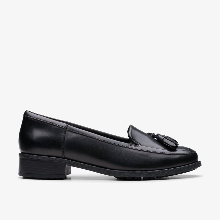 havisham edge loafer - zwart leer