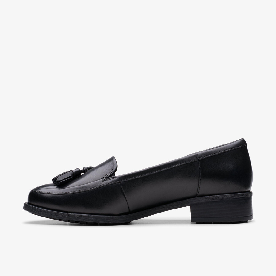 havisham edge loafer - zwart leer