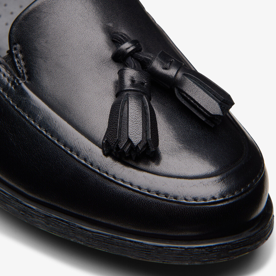 havisham edge loafer - zwart leer