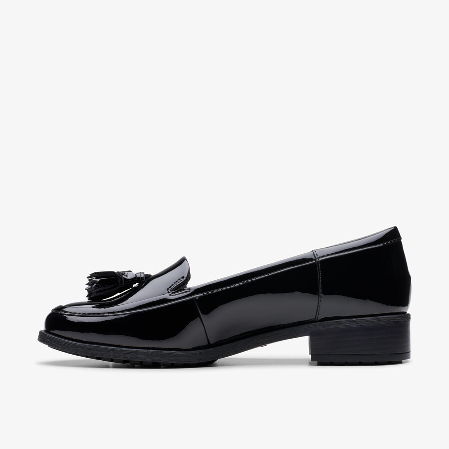 havisham edge loafer - zwart lakleer