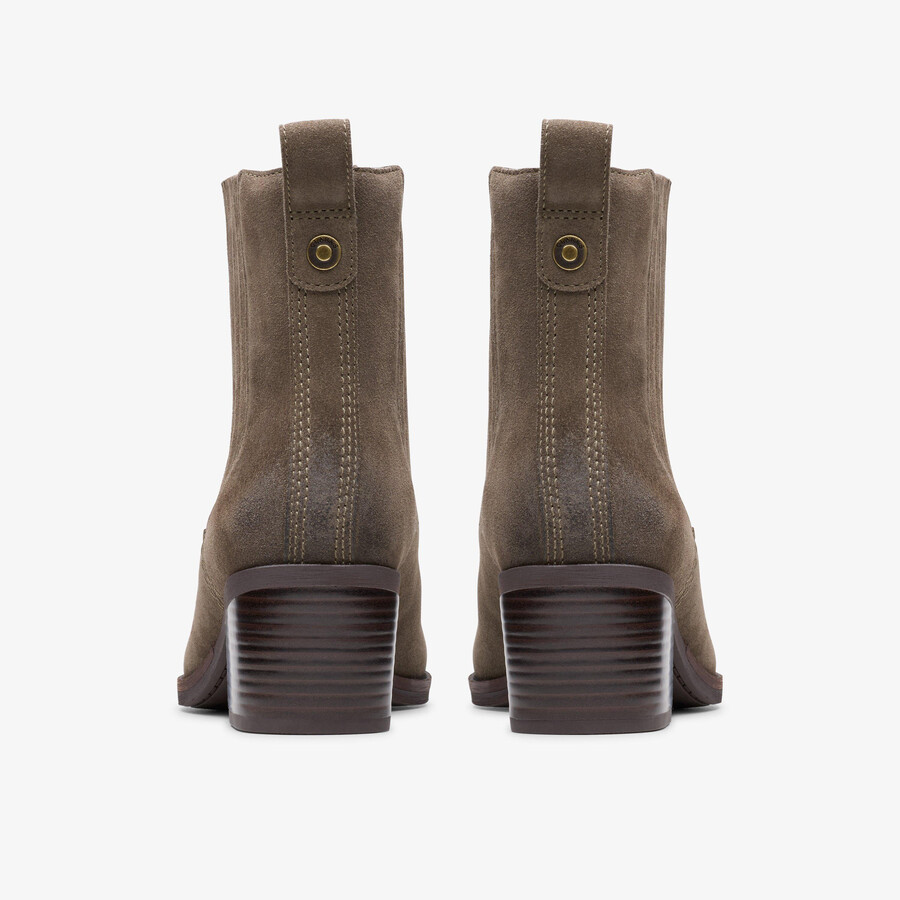 morzine top enkelboot - mole grey suede