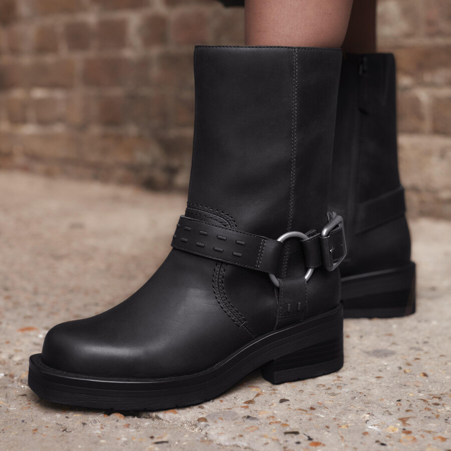 rebelle up - zwart leer