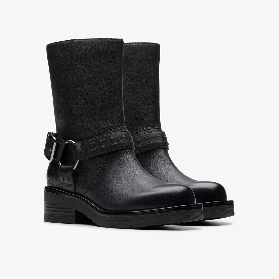 rebelle up - zwart leer