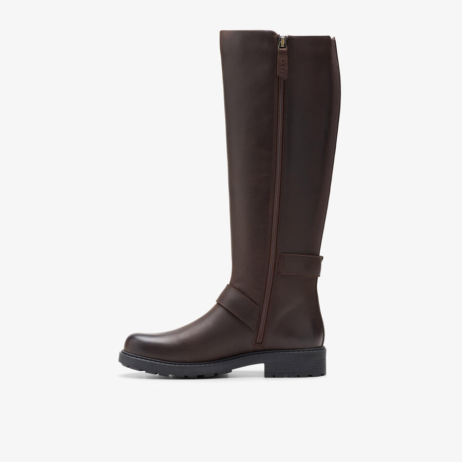 orinoco 2 tall - donkerbruin leer