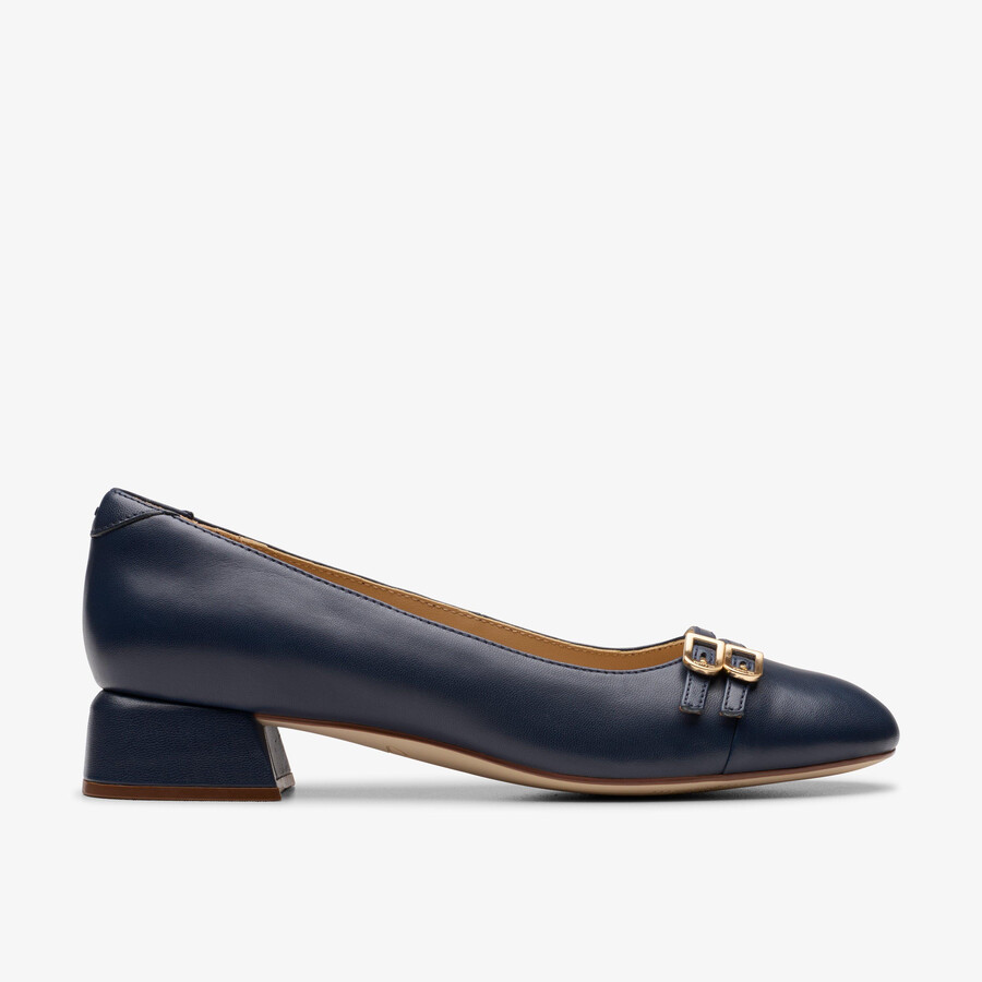 daiss 30 court - marineblauw leer