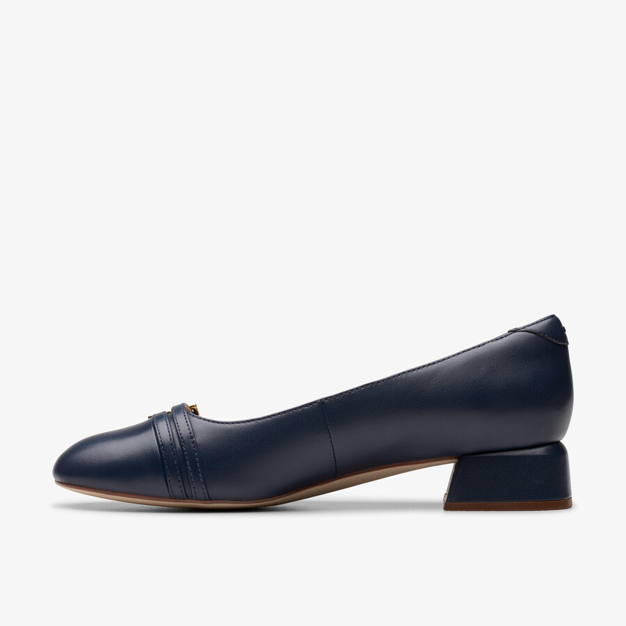 daiss 30 court - marineblauw leer