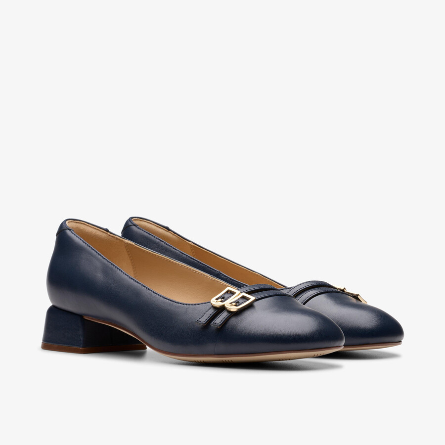 daiss 30 court - marineblauw leer