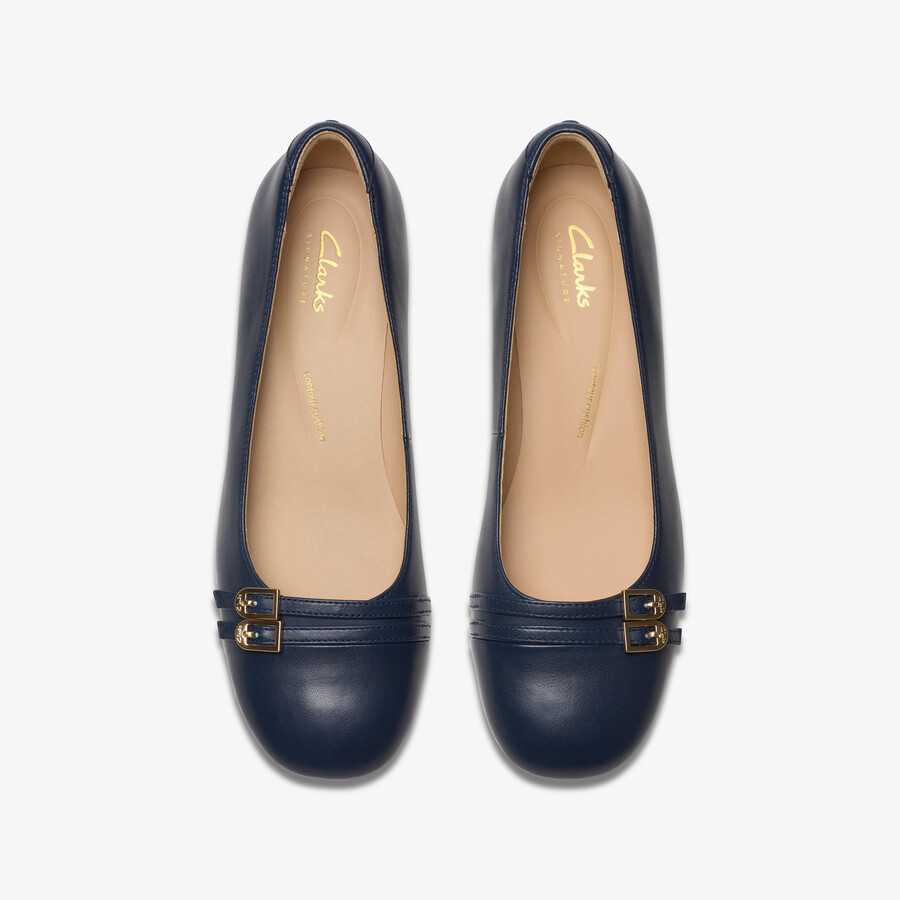 daiss 30 court - marineblauw leer