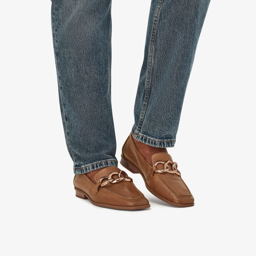 sarafyna iris loafer - bruin leer