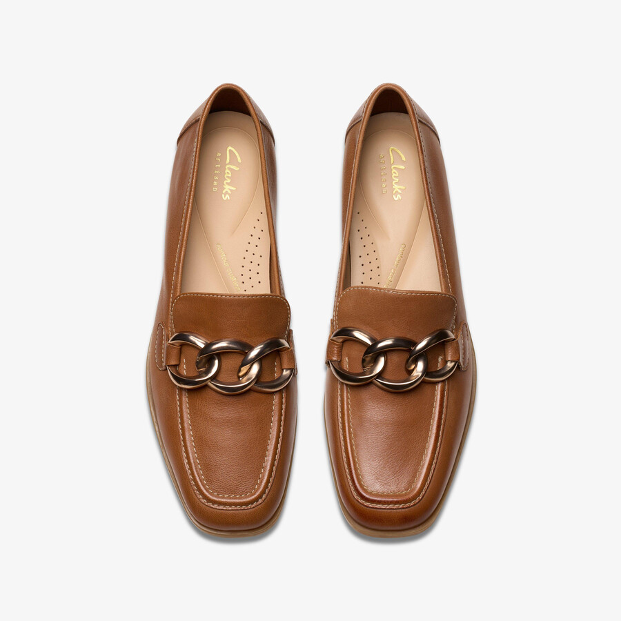 sarafyna iris loafer - bruin leer