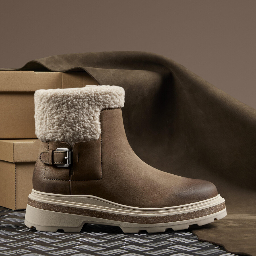 hencroft madi waterproof - donker zand warmgevoerd