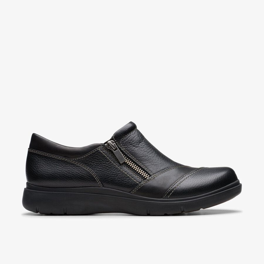 certina pure - zwart leer