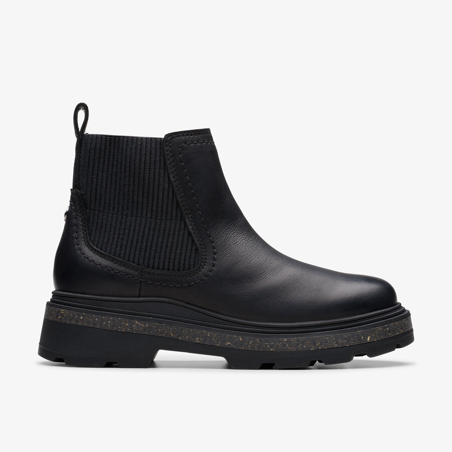 hencroft step waterproof - zwart leer