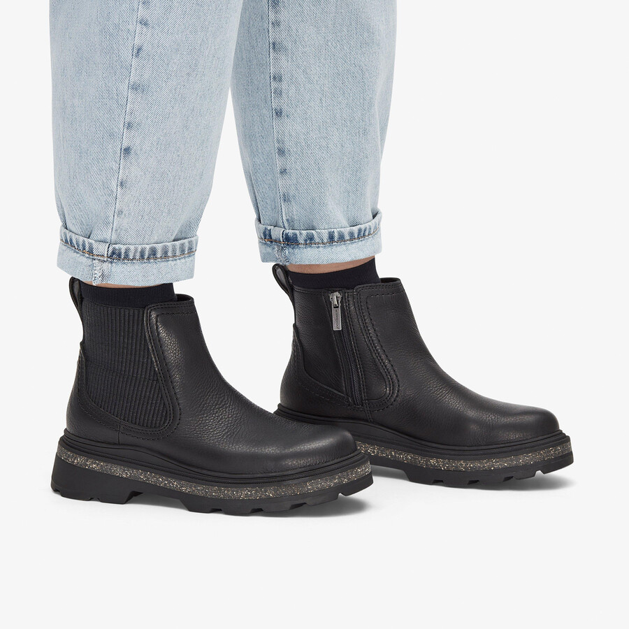 hencroft step waterproof - zwart leer