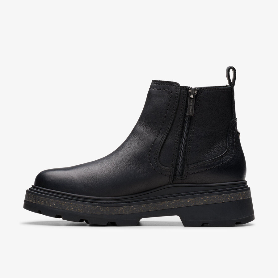 hencroft step waterproof - zwart leer