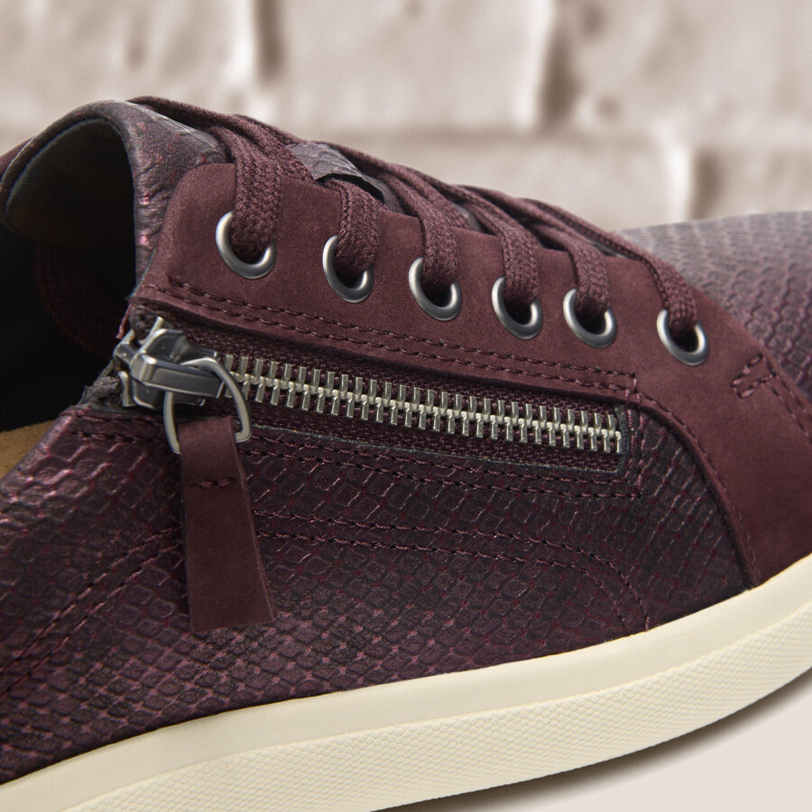 nalle lace - leer met wijnrode accenten